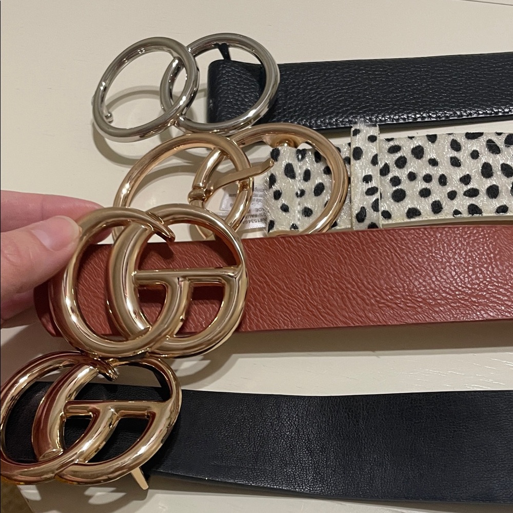 Faux leather, Gucci belts